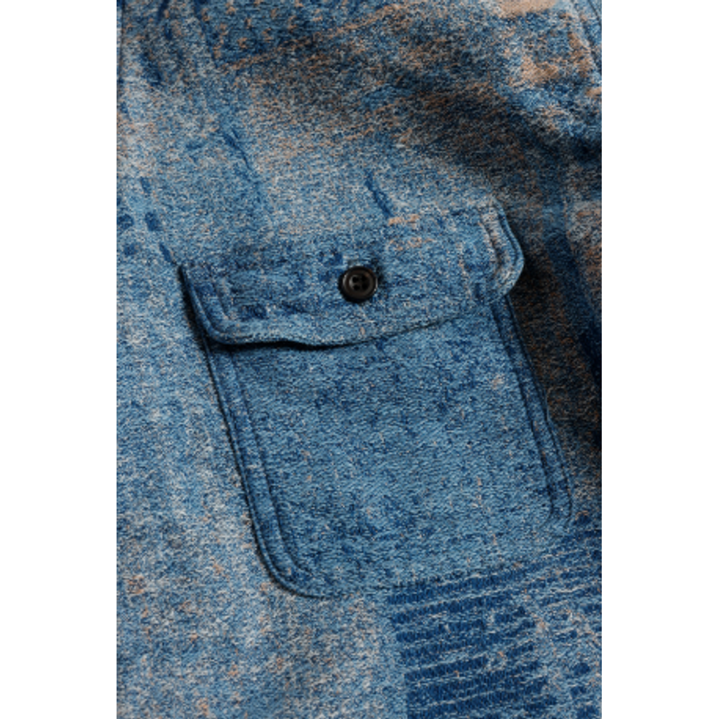 FDMTL BORO JAQUARD HAORI SHIRT 3YR WASH