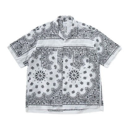 BEDWIN & THE HEARTBREAKERS S/S PATCH WORKED BANDANA SHIRT "MONK"