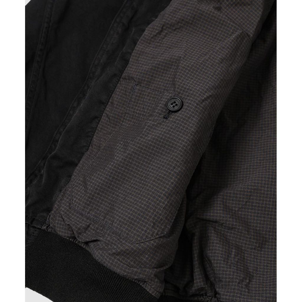 COMME des GARCONS HOMME NYLON TWILL OVER DYE MILITALY JACKET (BLACK)
