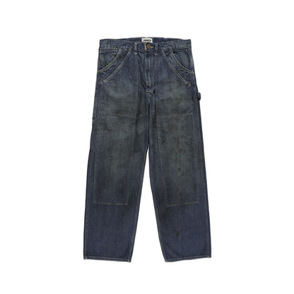 BOW WOW DOUBLE KNEE INDIGO DENIM PANTS