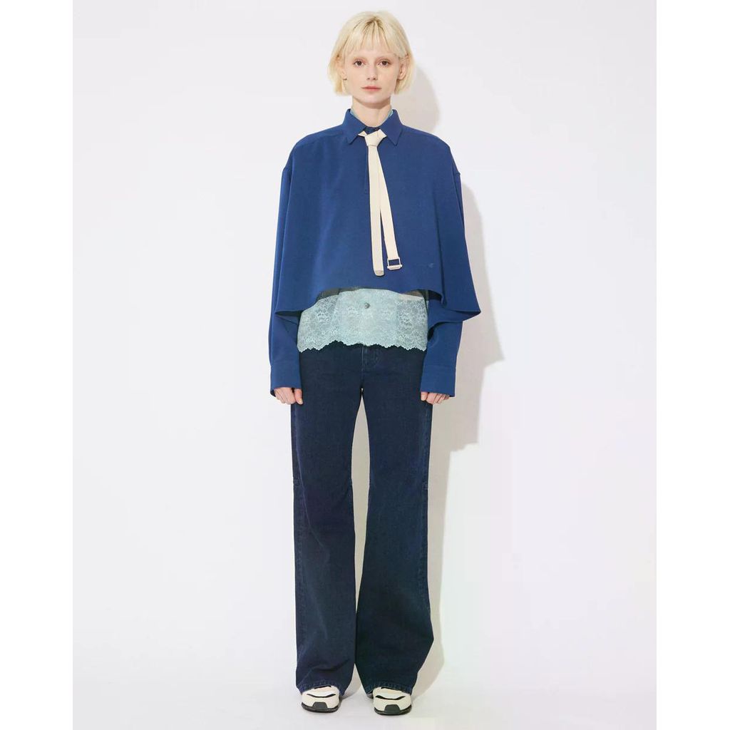 beautiful people triacetate double cloth tailcoat shirt