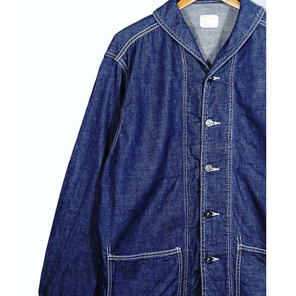 ANDFAMILYS Shawl Collar Denim Coverall
