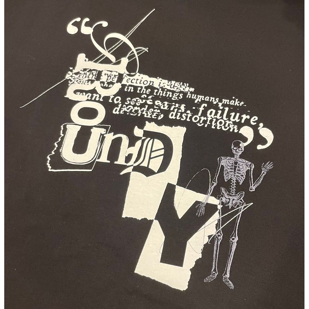 Ground Y  COTTON JERSEY SKULL WORD T-SHIRT