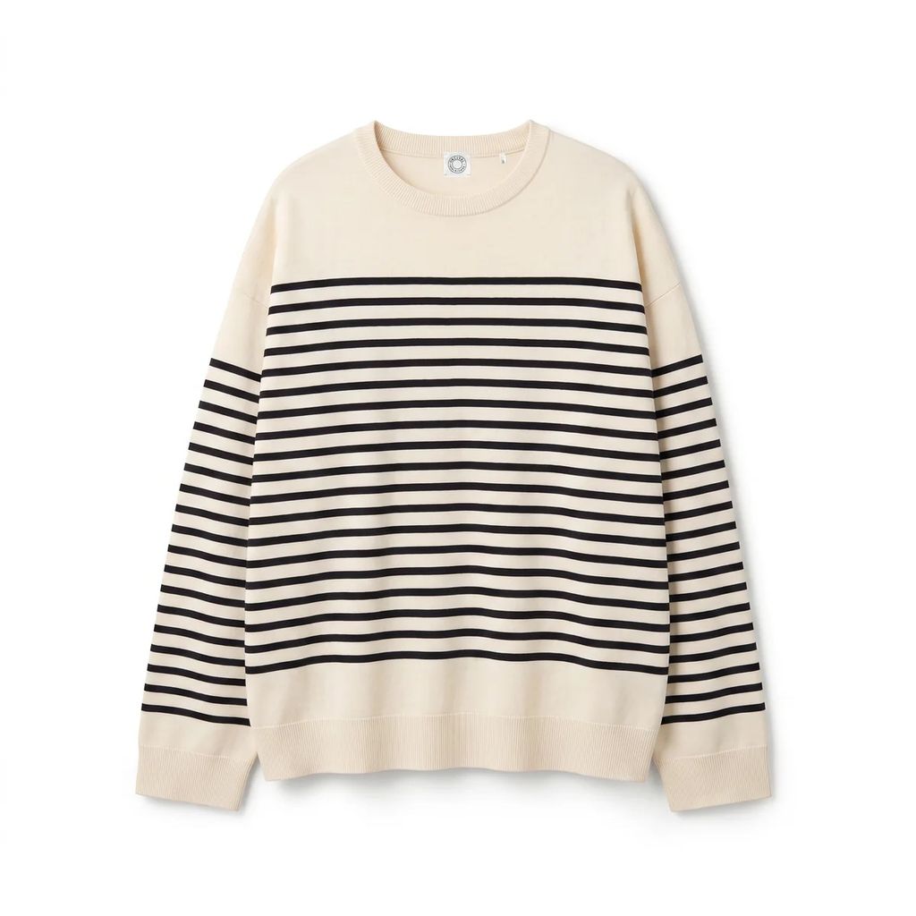 ORCIVAL OR-D0102 Men's Wool Planting Stripe Knit Crew Neck Pullover
