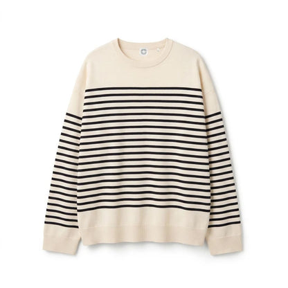 ORCIVAL OR-D0102 Men's Wool Planting Stripe Knit Crew Neck Pullover