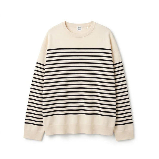 ORCIVAL OR-D0102 Men's Wool Planting Stripe Knit Crew Neck Pullover