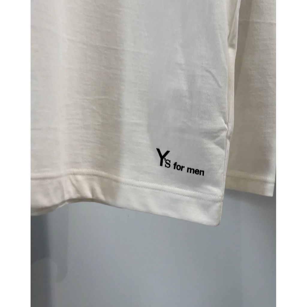 Y's for men Y's for men LOGO PRINT LONG SLEEVE T-SHIRTS（WHITE）