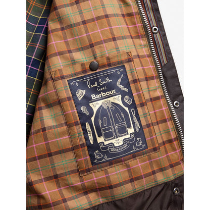 《Barbour × Paul Smith》【TRANSPORT / トランスポート】Window Pane ワックス ショート ジャケット