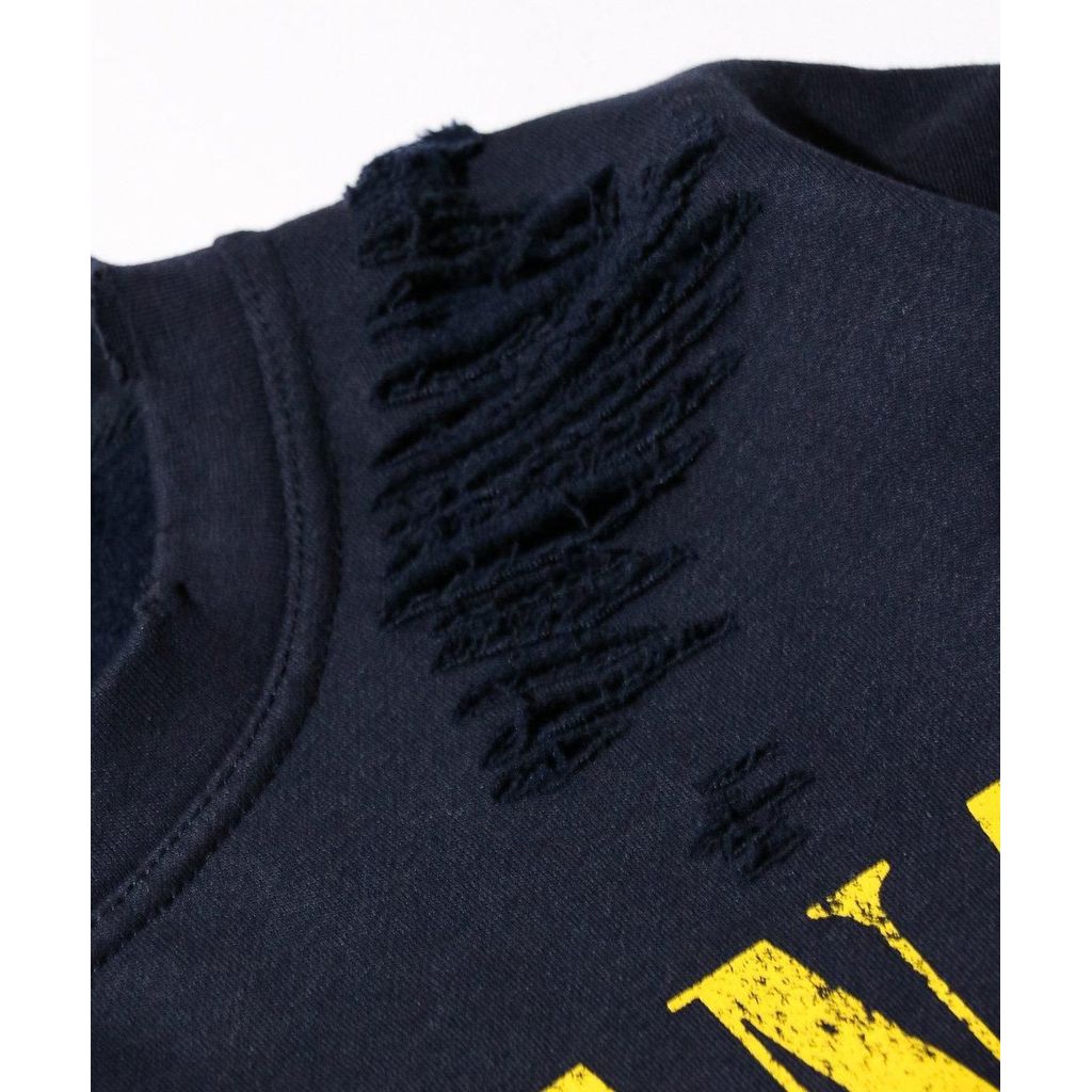 THRIFTY LOOK WORN-OUT BAND CREW SWEAT NIRVANA