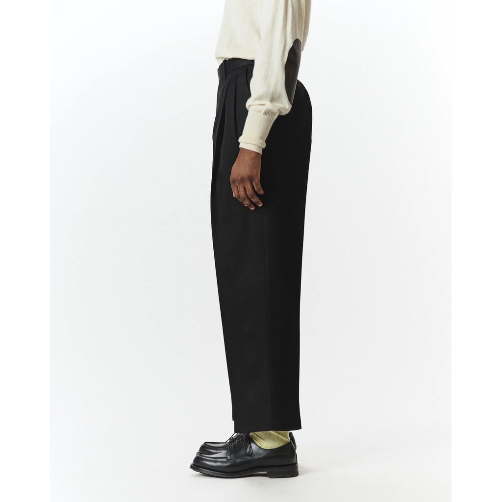 MARKAWARE Organic Wool Survival Cloth/Double Pleated Semi Easy Trousers