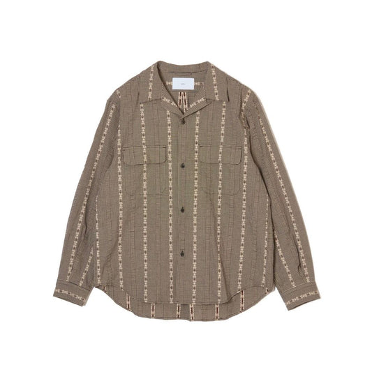 SUGARHILL DOBBY OPEN COLLAR SHIRT