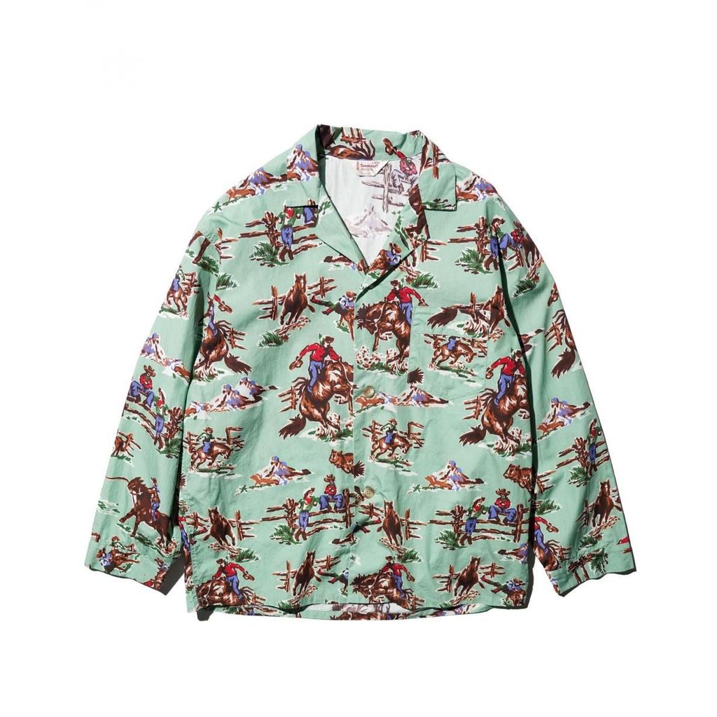 TOWNCRAFT  PRINTED PAJAMA JACKET