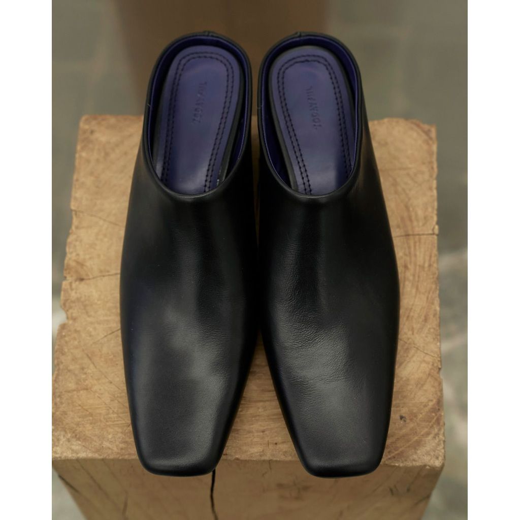 TODAYFUL Squaretoe Leather Sabot
