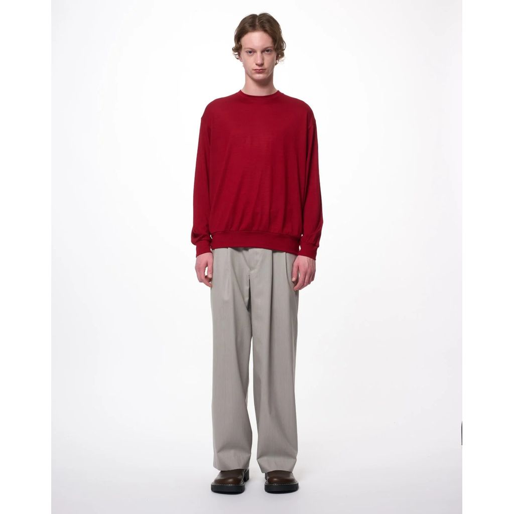 marka  Super 100s Washable Wool Jersey / Crew Neck L/S Tee