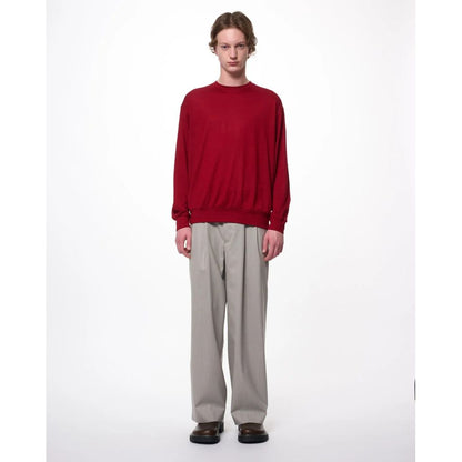 marka  Super 100s Washable Wool Jersey / Crew Neck L/S Tee