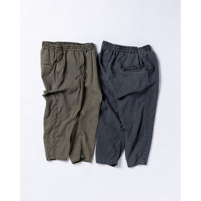 ANACHRONORM PIGMENT DYED LINEN TAPERED EASY PANTS