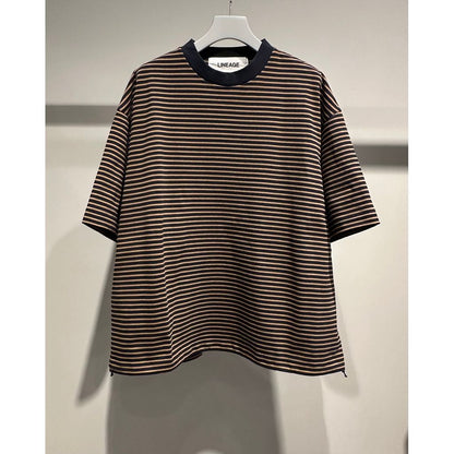 【MADE IN JAPAN】LINEAGE BALLON NATURAL BORDER TEE（GOLD）