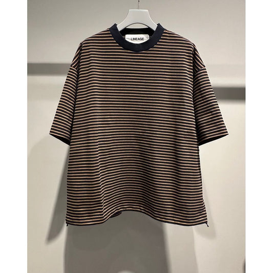 【MADE IN JAPAN】LINEAGE BALLON NATURAL BORDER TEE（GOLD）