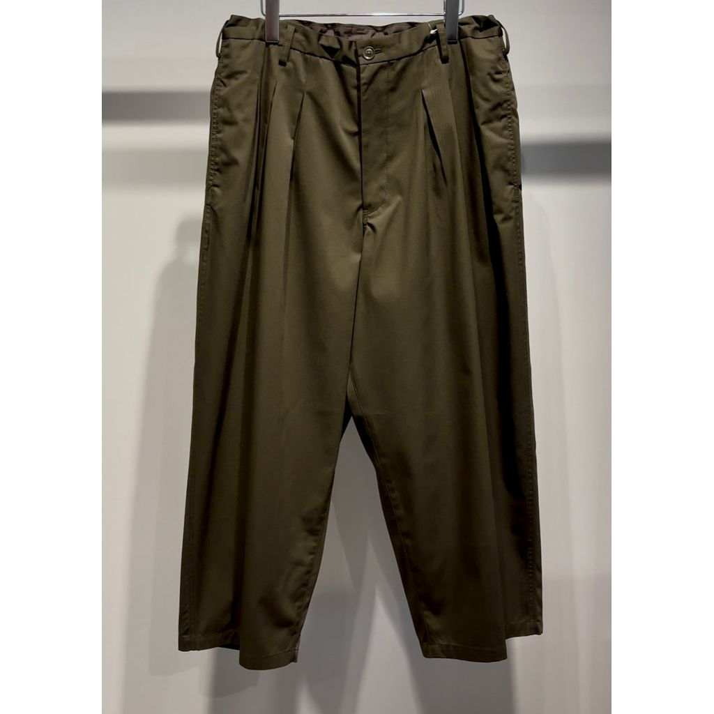 Y's for men T/C TWILL PANTS WITH 12-TUCKS（KAHKI）