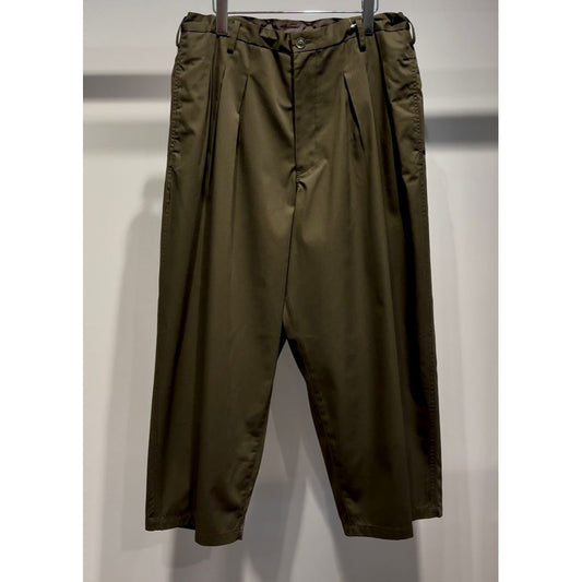 Y's for men T/C TWILL PANTS WITH 12-TUCKS（KAHKI）