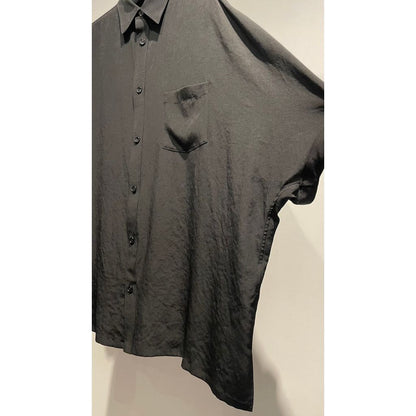 Ground Y CREPE DE CHINE FRONT DOLMAN BIG SHIRT SHORT SLEEVES