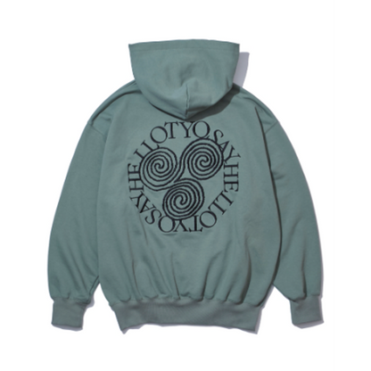 SAYHELLO Slap Logo Harf-Zip Hoodie