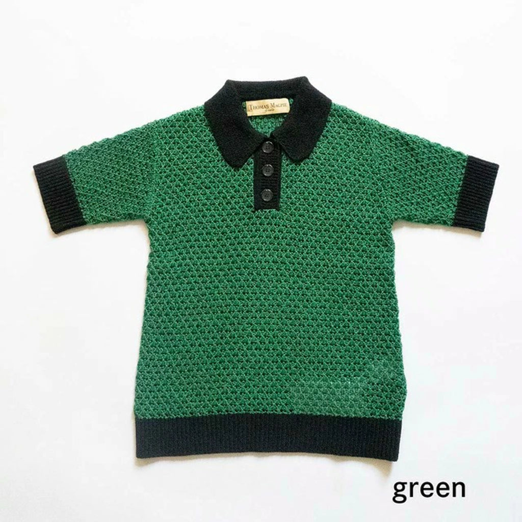 THOMAS MAGPIE collared mesh top トーマス マグパイ シャツ