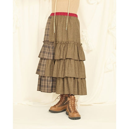 THOMAS MAGPIE Herringbone ×Check Skirt 2254607