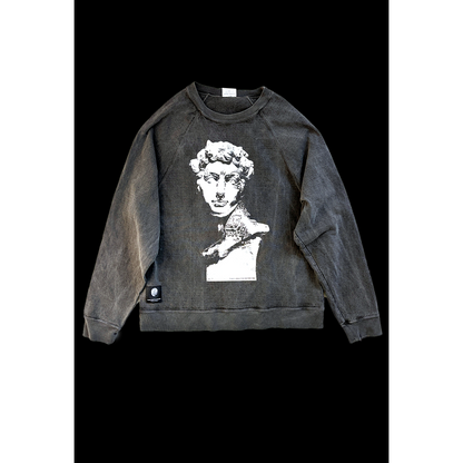 TALKING ABOUT THE ABSTRACTION OVER DYE PRINT RAGLAN TEE