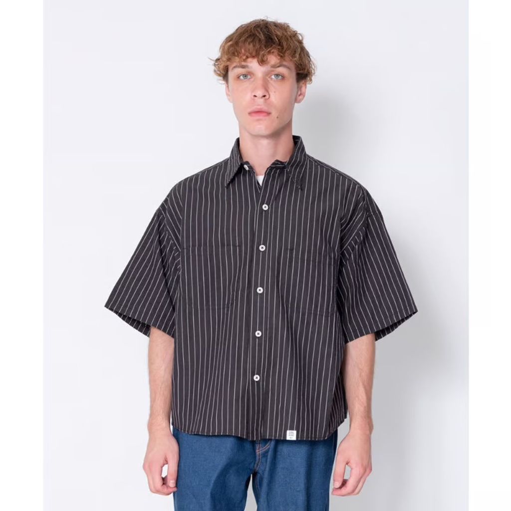 BEDWIN & THE HEARTBREAKERS S/S WASHER STRIPE WORK SHIRT "BOB