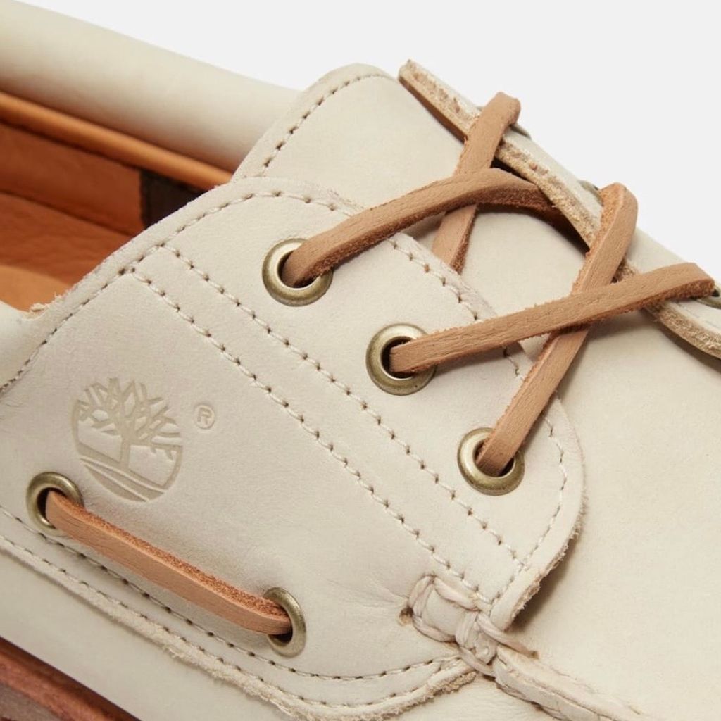 Timberland スリーアイ(3eye) ラグ ハンドソーン ボート シューズ メンズ (ライトベージュ）