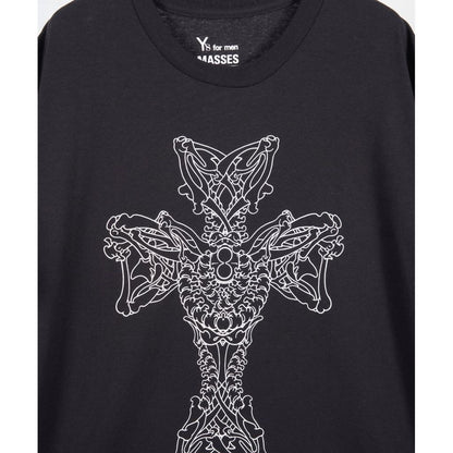 Y's for men × masses ROUND NECK SHORT SLEEVE T E