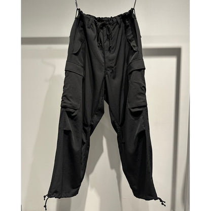 Y's for men WOOL GABARDINE CARGO PANTS
