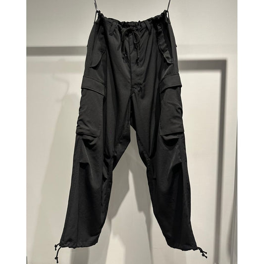 Y's for men WOOL GABARDINE CARGO PANTS