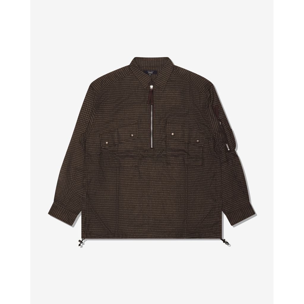 COMME DES GARCONS HOMME Cotton Napped Check Shirts（Brown）
