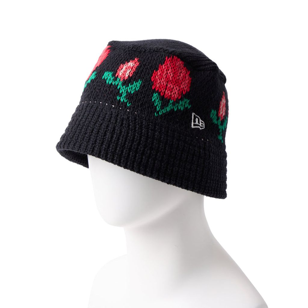 NEW ERA ニットバケット ローズ ブラック 14667667