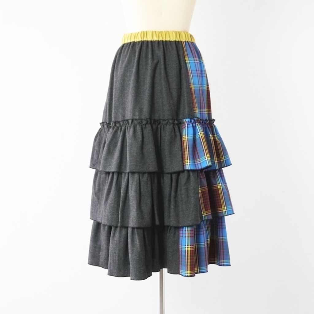 THOMAS MAGPIE Herringbone ×Check Skirt 2254607