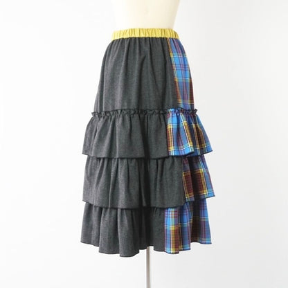 THOMAS MAGPIE Herringbone ×Check Skirt 2254607