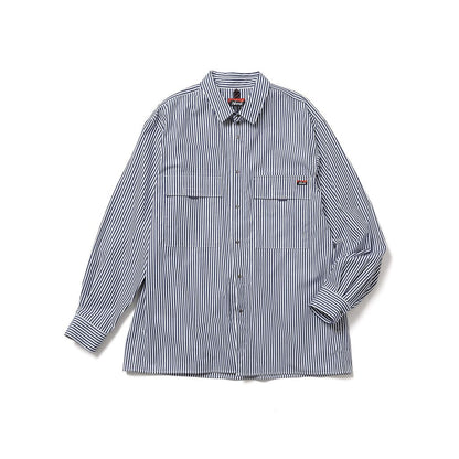 NANGA  STRIPE W POCKET BOX SHIRT(MEN)