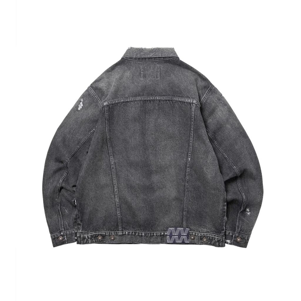 Liberaiders DAMAGED DENIM TRUCKER JACKET