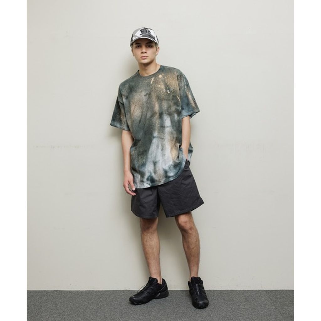 BAL WASHED TWILL WOVEN BELTED SHORT