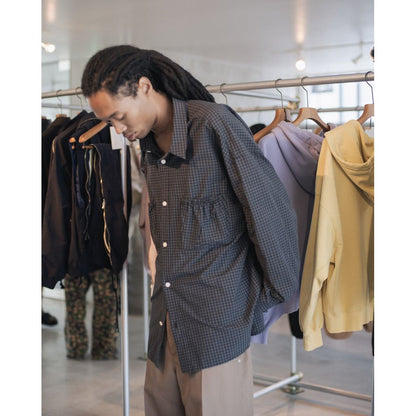 refomed WRIST PATCH WIDE SHIRT "CHECK"
