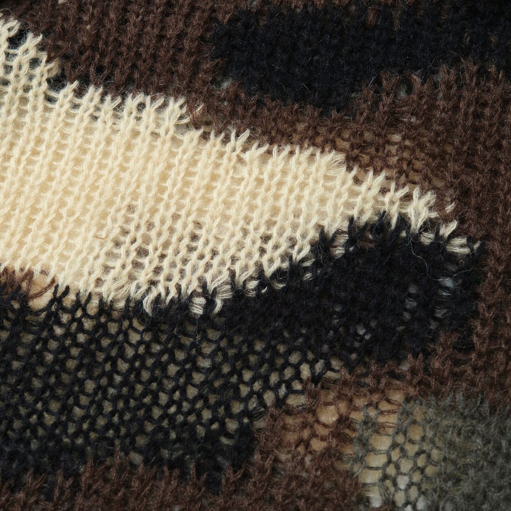 MAGIC STICK Mohair Camo Crew knit (WOODLAND)