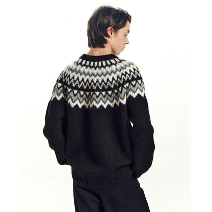 MARKAWARE NATURAL COLOR ALPACA SNOW PATTERN JUMPER