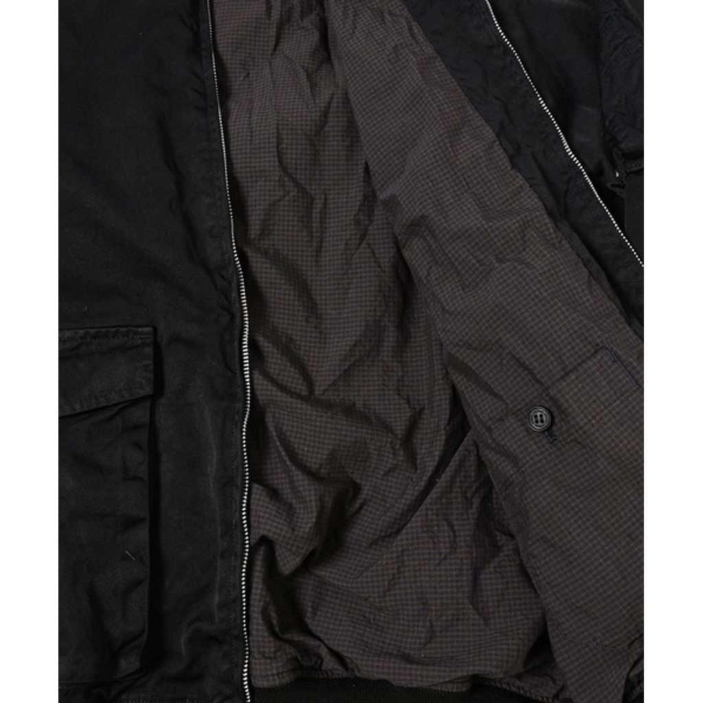 COMME des GARCONS HOMME NYLON TWILL OVER DYE MILITALY JACKET (BLACK)