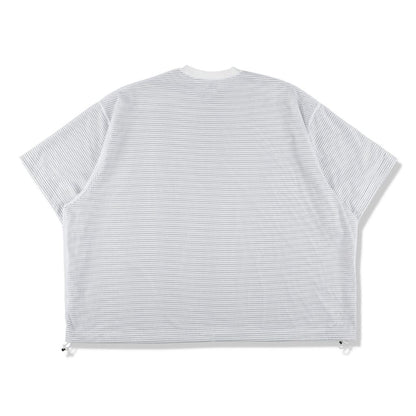 is-ness BALLOON BORDER LAYERED MESH T-SHIRT
