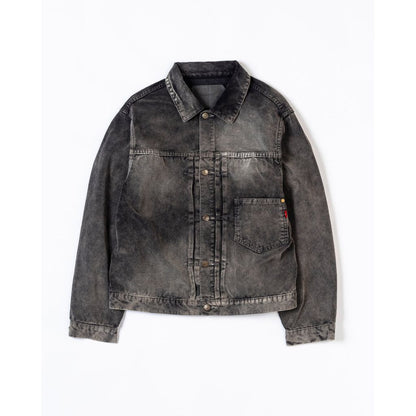 ANACHRONORM  SULFUR DYED CORDUROY FRONT TUCK JACKET SULFUR BLACK