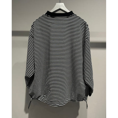 【MADE IN JAPAN】LINEAGE BALLON L/S BORDER TEE（BLACK）