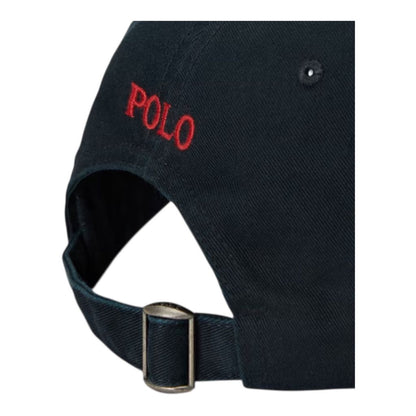 POLO RALPH LAUREN コットン チノ ベースボール キャップ（ポロ ブラック/RL レッド）