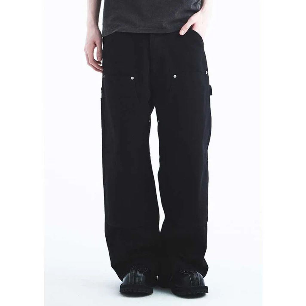 DAIRIKU Wide Vintage Wash Painter Chino Pants